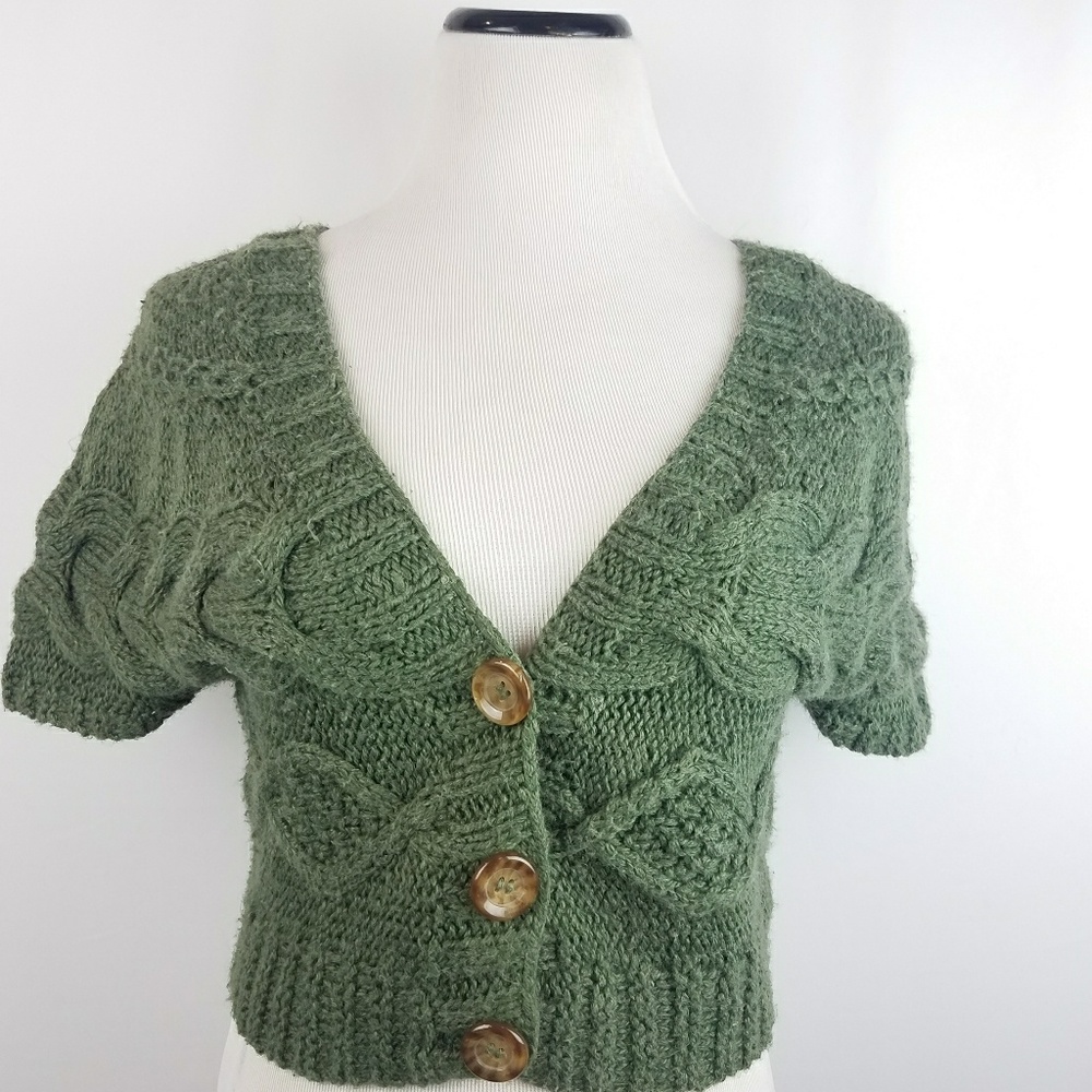 Women's Green Knit Shrug size Medium